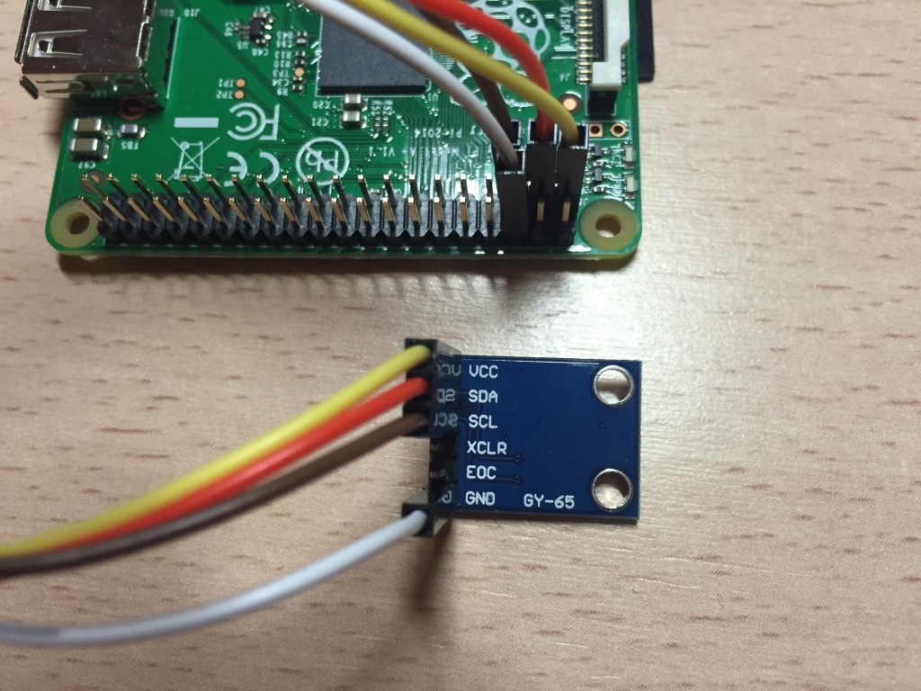 Sensor BMP085 conectado a una Raspberry Pi Model A+